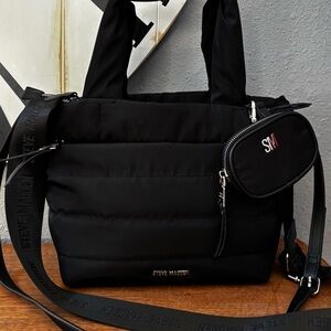 Steve Madden Neve Black PufferTote